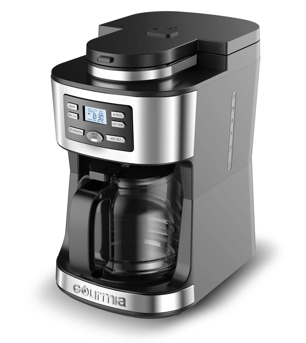 12-Cup Coffee Maker with Integrated Grinder, Black L858