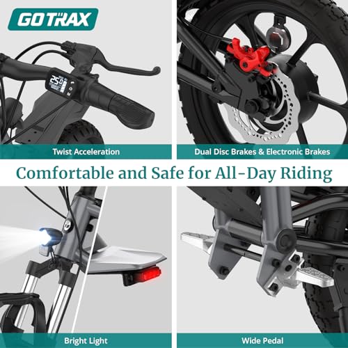Electric Dirt Bike, 16" Pneumatic Tires, Dual Suspension & Disc Brake Y95584