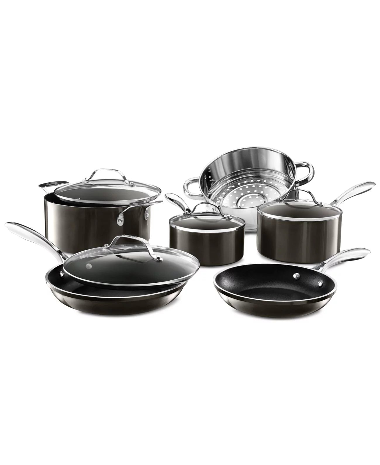 10-Pc. Cast Textured Nonstick Cookware Set L695606