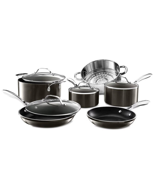 10-Pc. Cast Textured Nonstick Cookware Set L695606