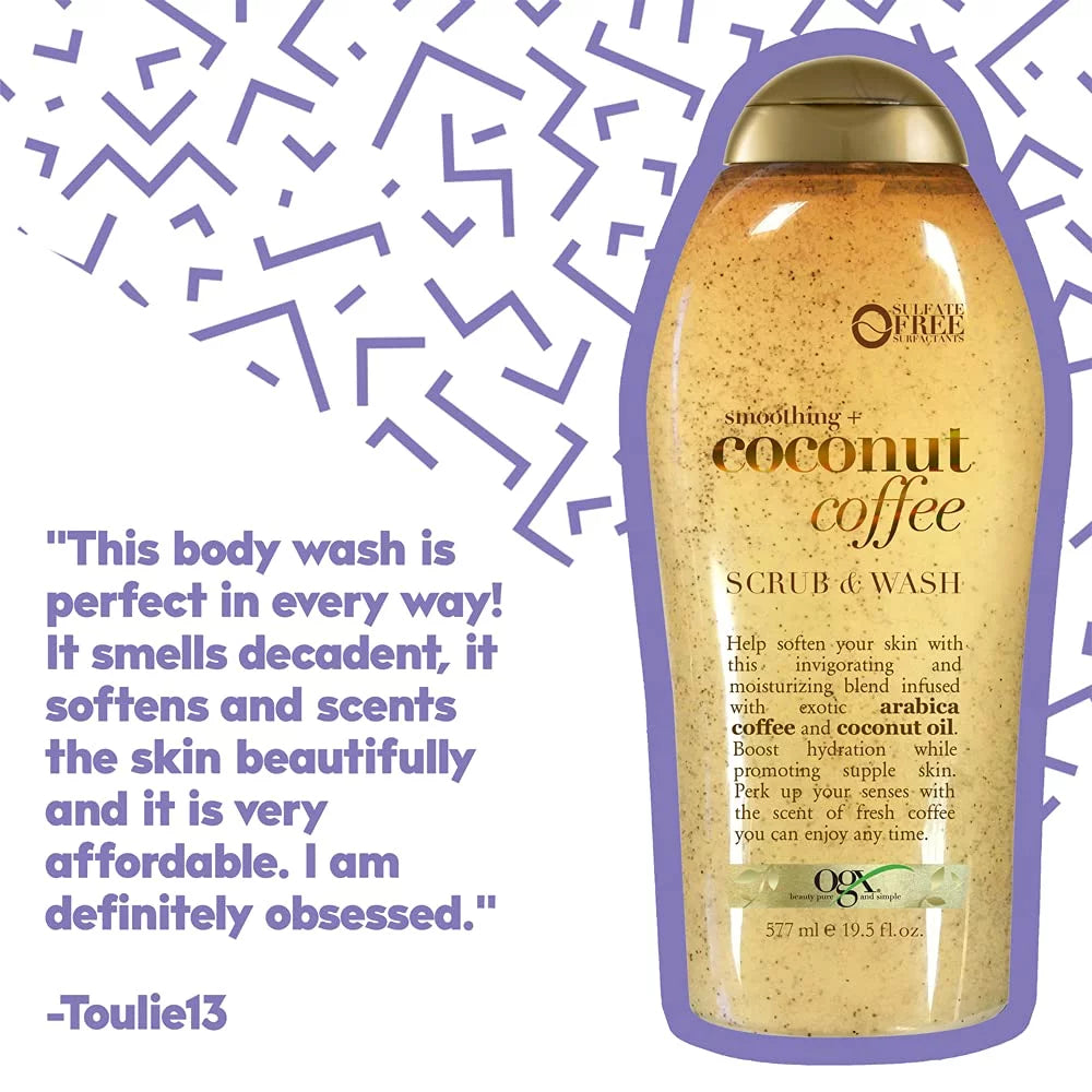Coconut Coffee Body Scrub & Wash, 5 Pack J76781