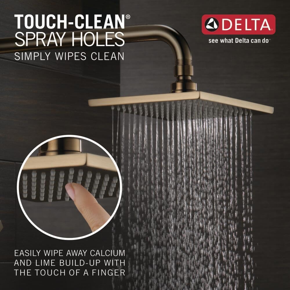 Single-Function Rain Shower Faucet Set with Handle, Champagne Bronze G1124