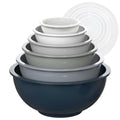 Loobuu Mixing Bowls with Lids - 12 Piece Plastic Nesting Bowls Set includes 6 Prep Bowls and 6 Lids, Microwave Safe Mixing Bowl Set