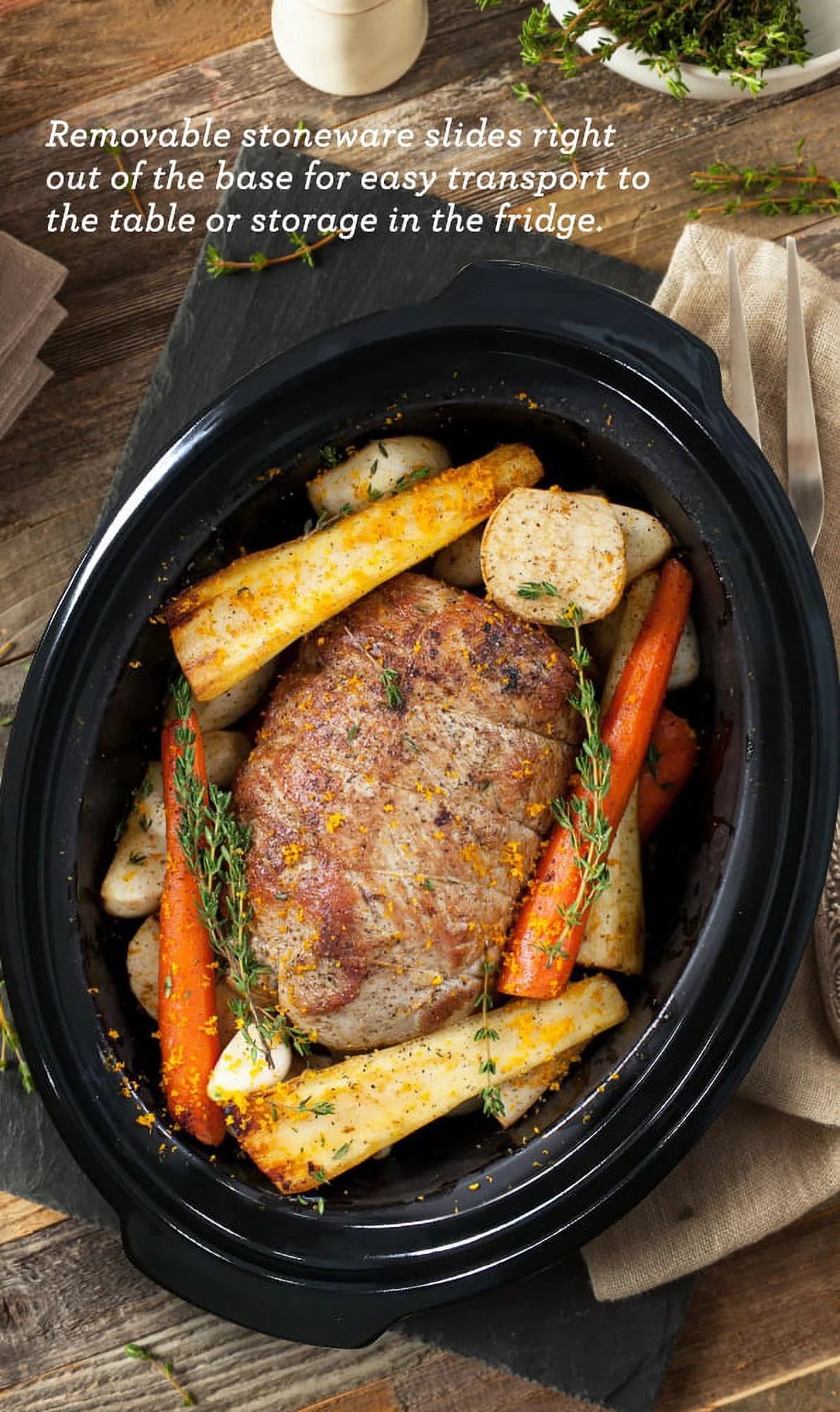 8.5Qt Stainless Steel Slow Cooker B67207