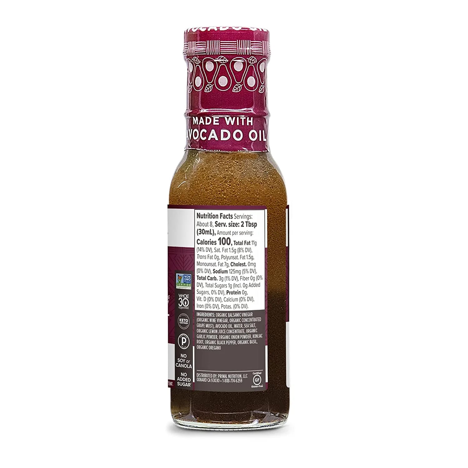 Balsamic Dressing & Marinade with Avocado Oil, 8 fl oz, Pack of 2 O23838