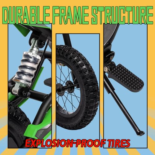 Electric Dirt Bike for Kids 8-14, 36V 350W, Off-Road Motorcycle I642