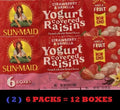 2x Sun-Maid STRAWBERRY & VANILLA YOGURT California Raisins Sun Dried - 12 BOXES