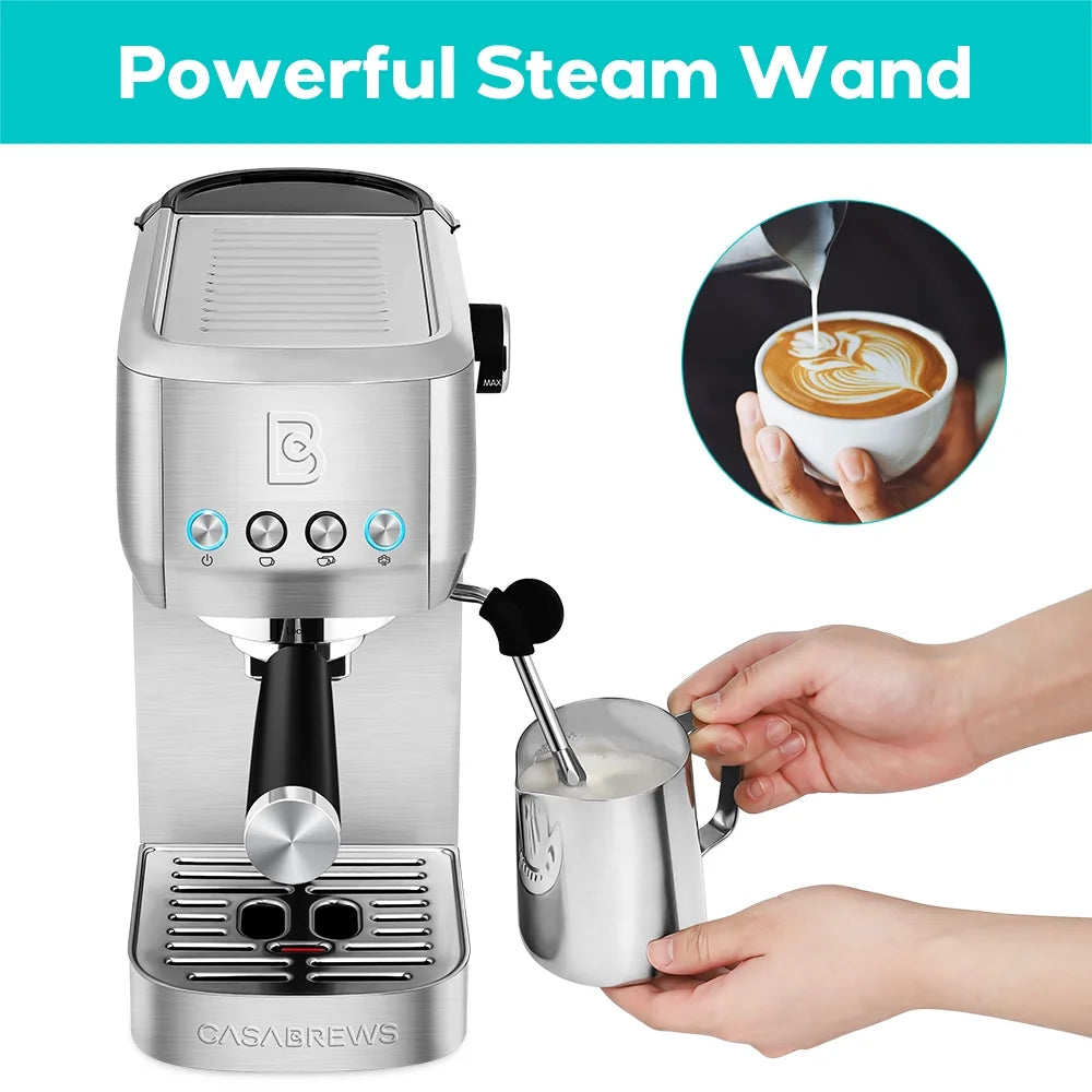 Espresso Machine with Milk Frother, 49 oz Water Tank R869