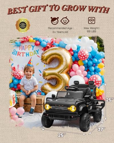 24V Ride on Car for Big Kids, 2 Seater with Remote Control, 4-Wheeler Suspension, 3 Speeds, LED Lights D981