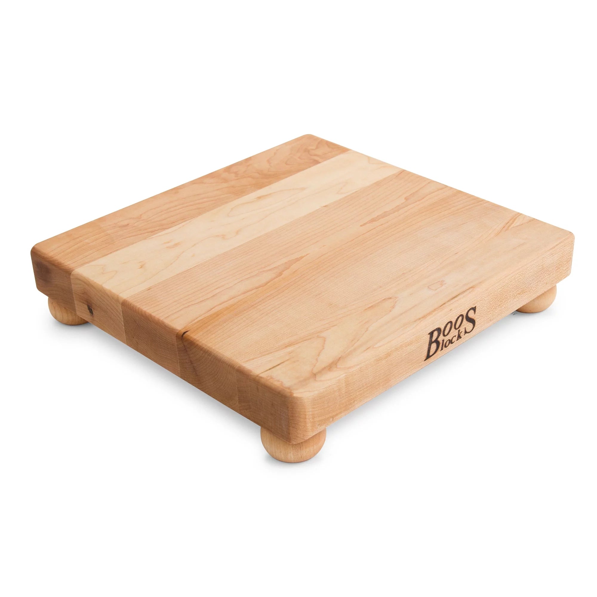 John Boos Small Maple Wood Cutting Board for Kitchen, 12" x 12" x 1.5"