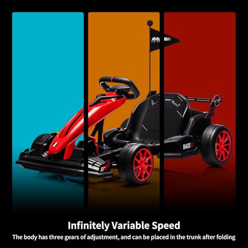 Electric Drift Kart for Kids, Ride-On Car with Adjustable Seat A721