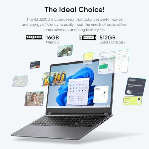 15.6" 2-in-1 Laptop, 16GB RAM 512GB SSD, Touchscreen, Windows 11 Pro O30485
