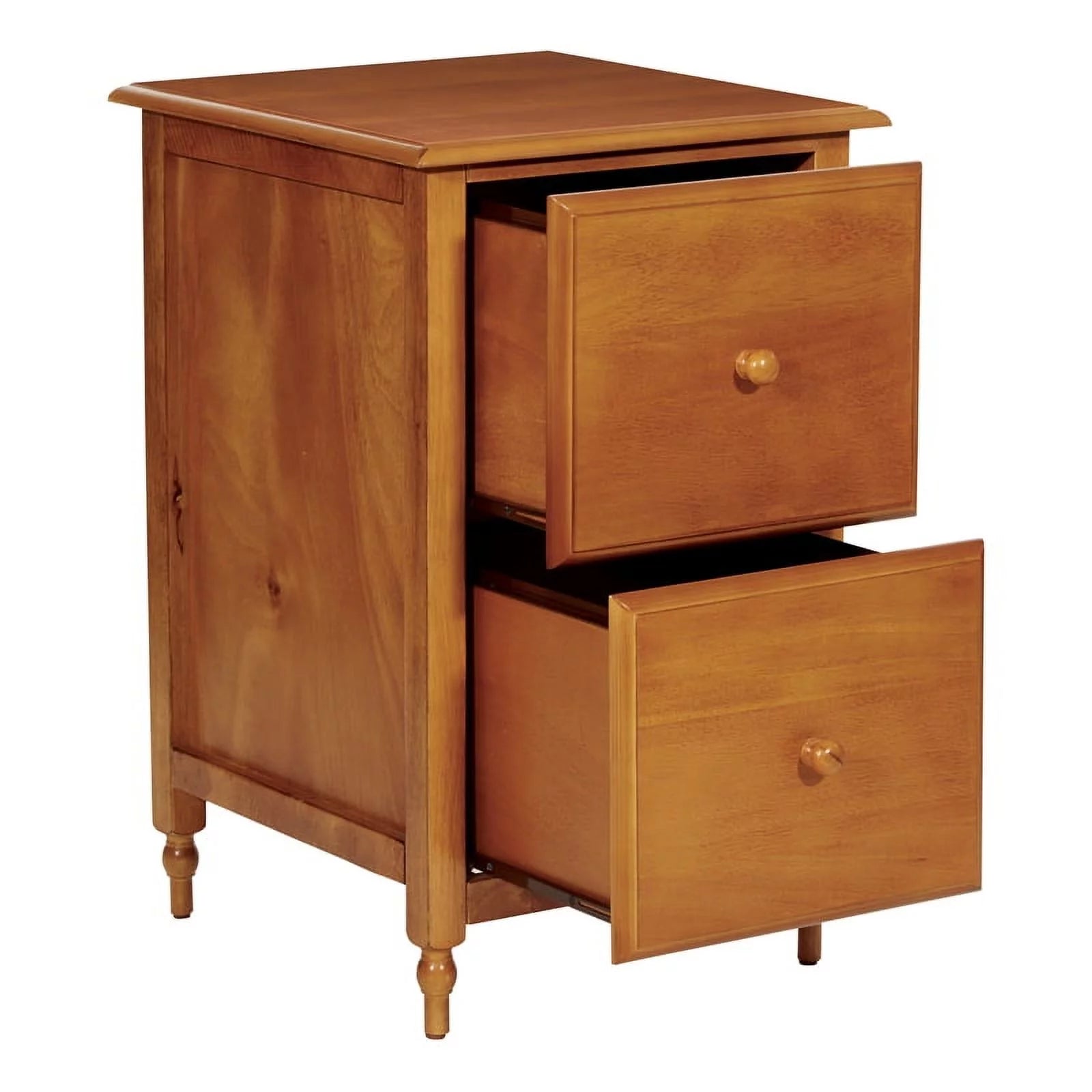 Modern 2 Drawer Wood File Cabinet in Antique Cherry B605