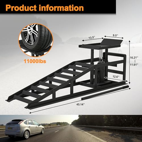 Hydraulic Car Ramps 5 Ton Capacity Low Profile Lift G135022