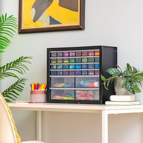 Screw Tool Organizer Small Parts Cabinet Chest, 44-Drawer Hardware Storage, Black S931