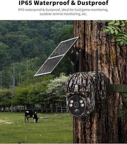 Cellular Trail Camera 4G LTE with Solar Panel, 2K Night Vision E959291