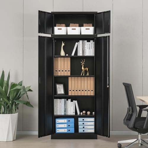 Metal Storage Cabinet with Adjustable Shelves, White M995185