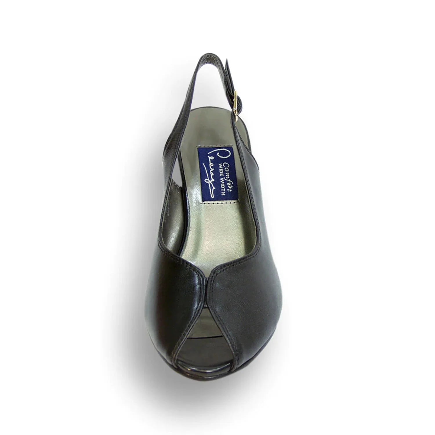 Women's Wide Width Leather Slingback Pumps L851