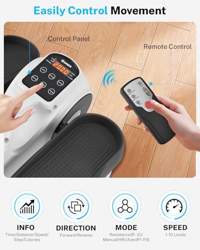 Under Desk Elliptical Leg Exerciser for Seniors, 3-in-1 Seated Pedal Machine with 10 Resistance Levels Z5447