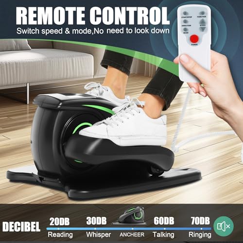 Under Desk Elliptical Machine - Quiet Pedal Exerciser for Seniors, Office & Home, Low-Impact Seated Leg Workout Equipment U896385
