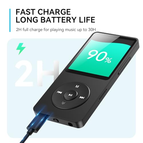 MP3 Player with Bluetooth 5.3, 1.8 Inch Screen, FM Radio, Voice Recorder O744186