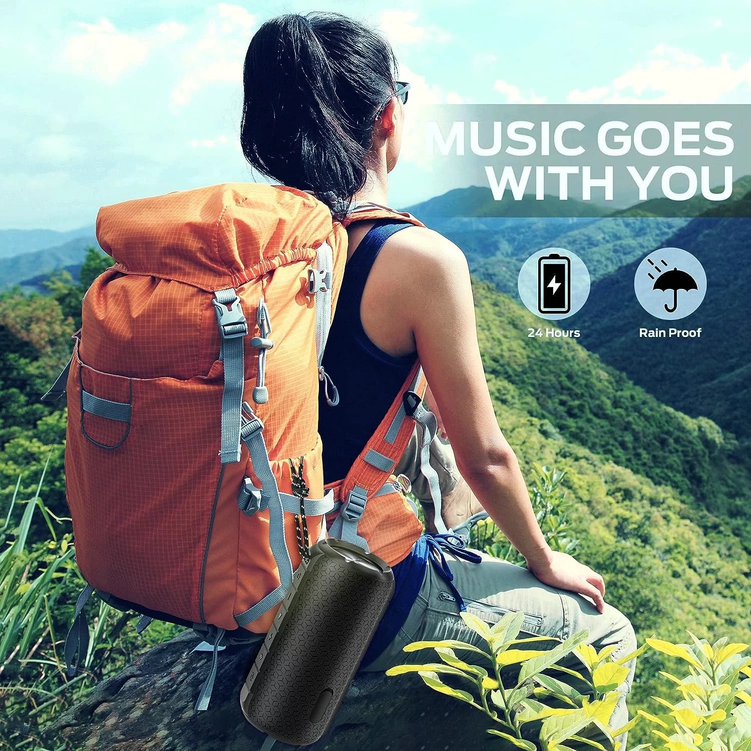 Portable Bluetooth Speaker with 24W Stereo Sound and RGB Lights Y3338