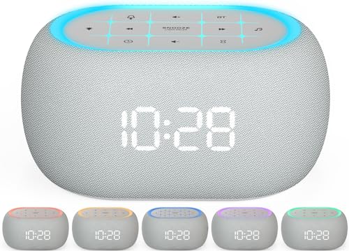White Noise Sound Machine Alarm Clock with Bluetooth Speaker G270