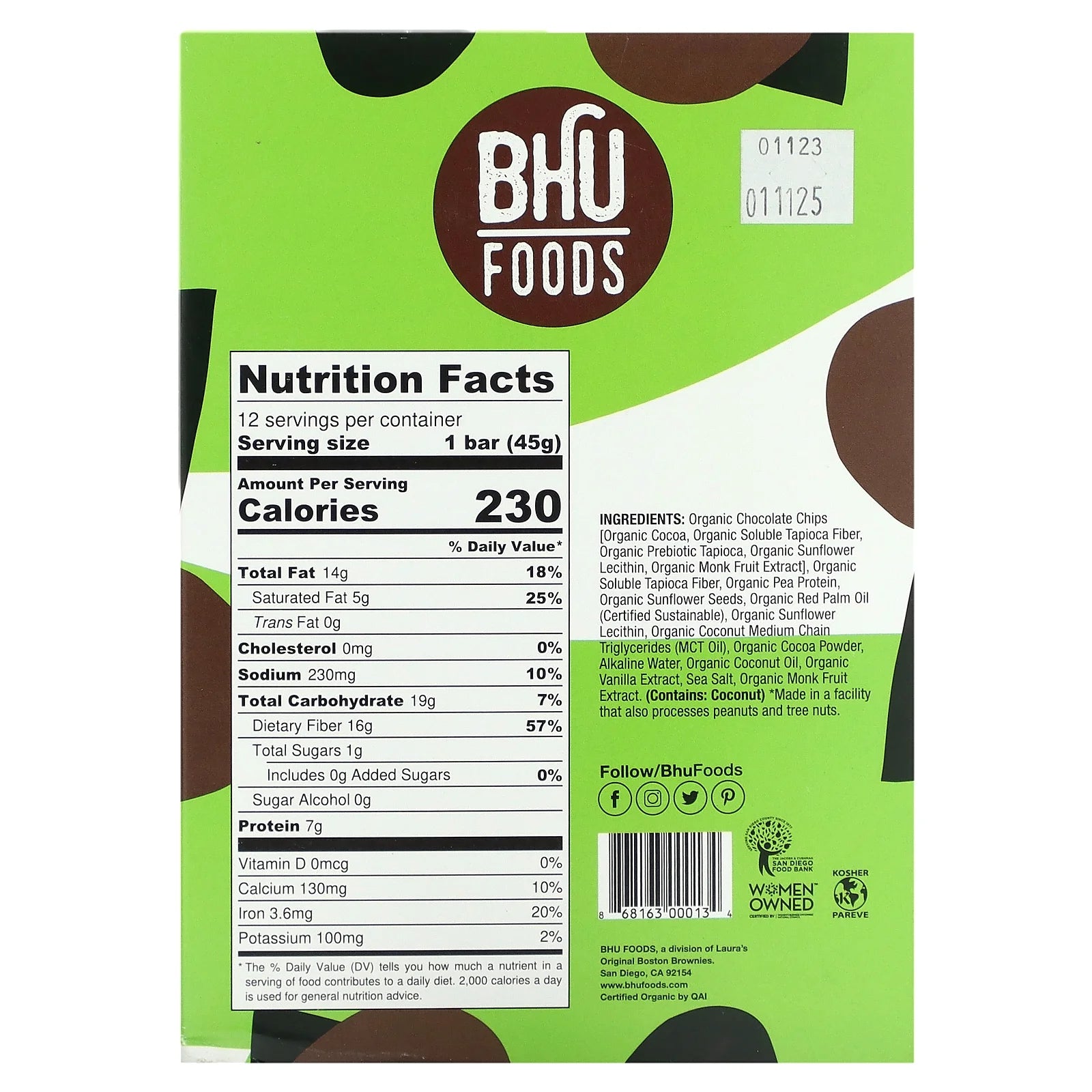 Vegan Protein Bar Double Dark Chocolate Chip N30458