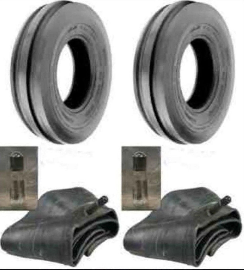 750-16 Heavy Duty Tractor Tires with Tubes, 3 Rib C618