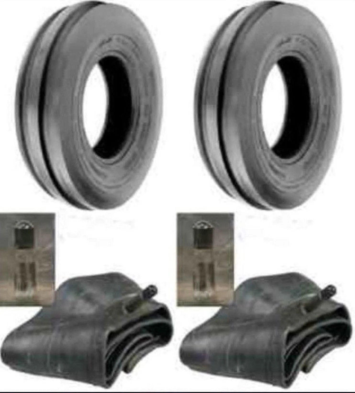 750-16 Heavy Duty Tractor Tires with Tubes, 3 Rib C618
