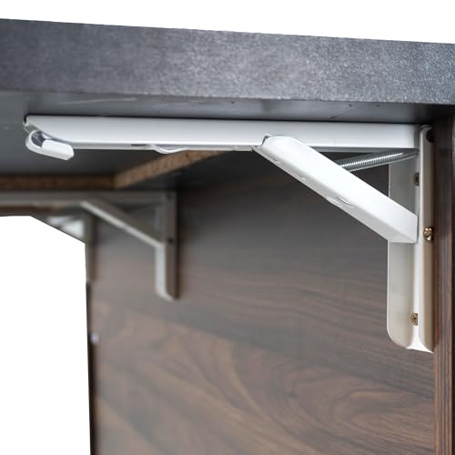 Farmhouse Kitchen Island with Drop Leaf, Barn Door and Power Outlet C3058