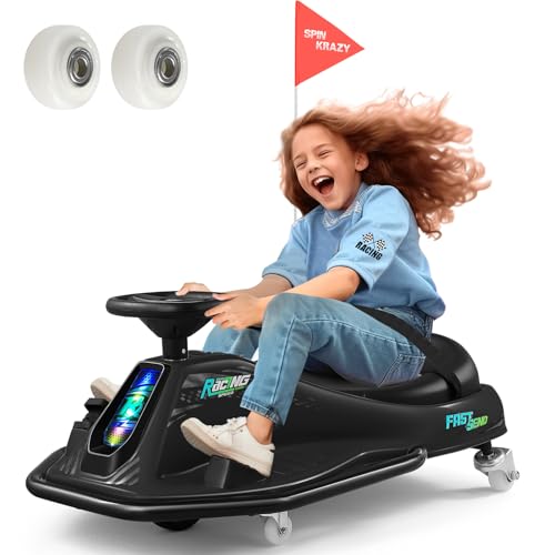 24V Electric Drifting Go Kart for Kids with Rotating Wheels, Pink D311017