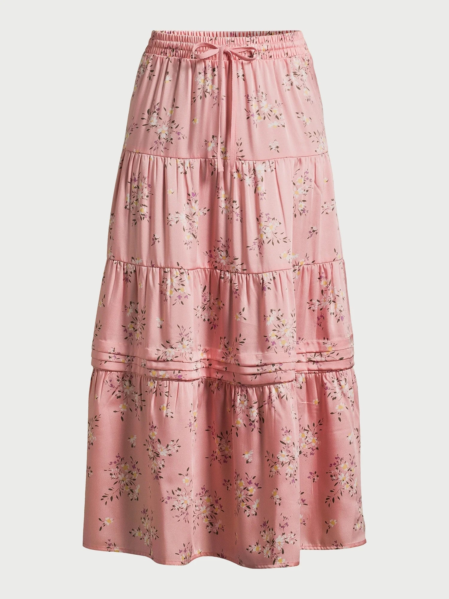 Women's Tiered Maxi Skirt with Elastic Waistband Y4718