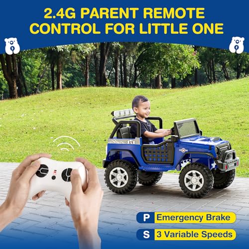 12V Kids Electric Ride On Car with Remote Control, Bluetooth Speaker, LED Lights Z308