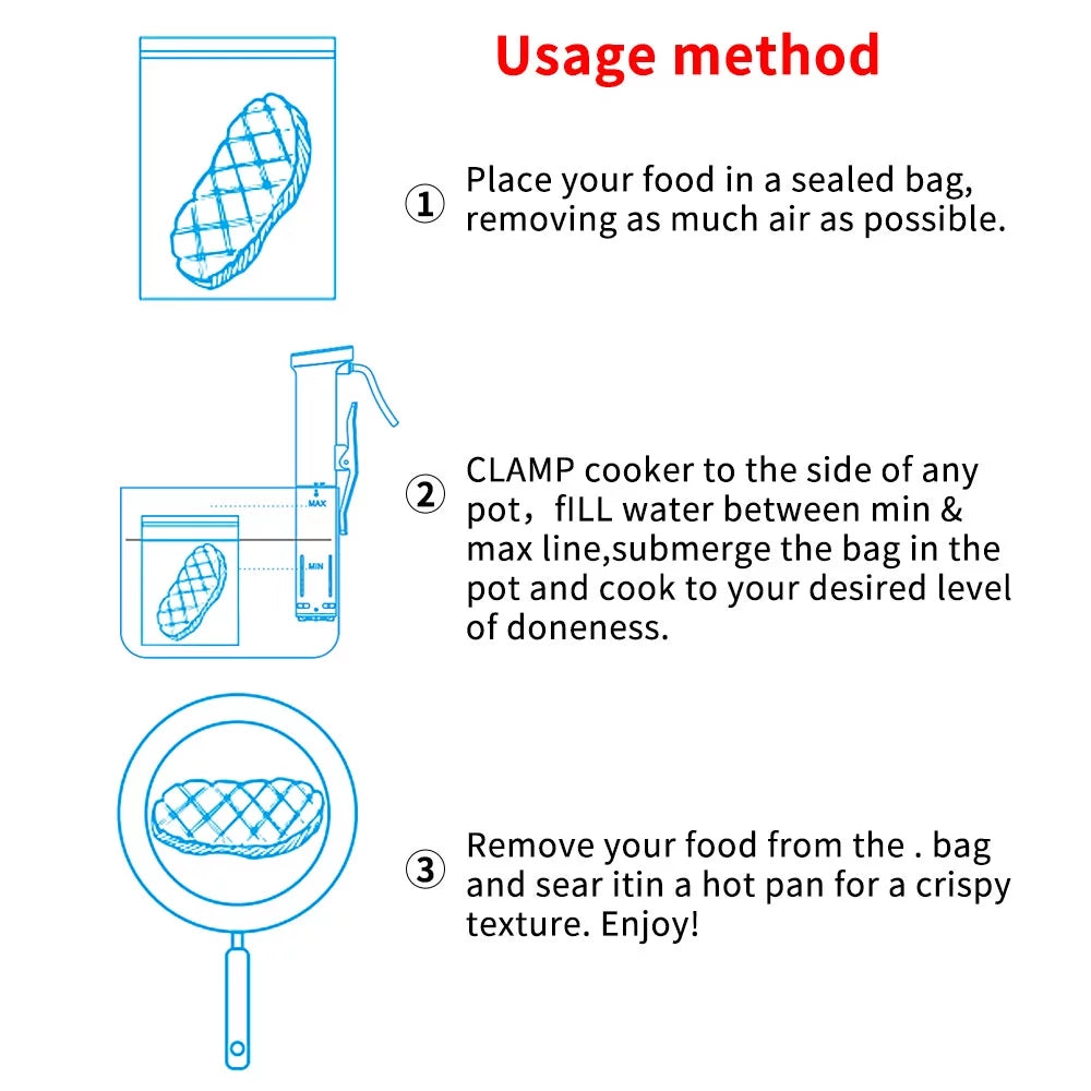 Sous Vide Precision Cooker 1100W Immersion Circulator X519