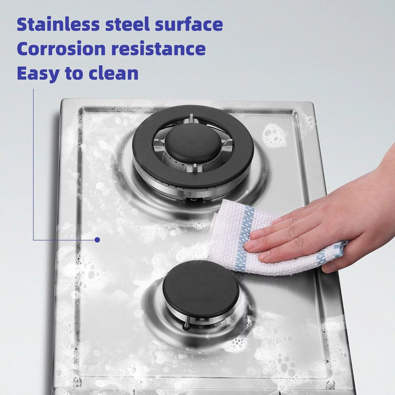 12 inch Gas Cooktop Stainless Steel NG/LPG Built-in A1442