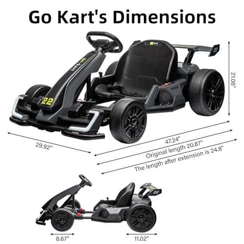 24V Electric Drift Go Kart for Kids with 300W Motor B642485