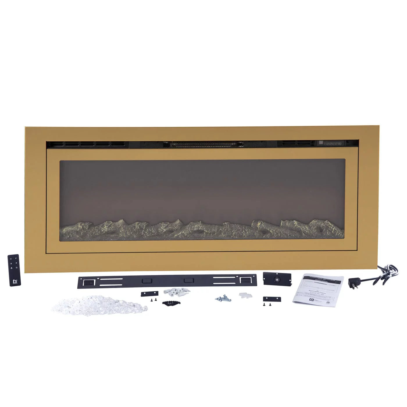 Recessed Smart Electric Fireplace 60 Inch E54384
