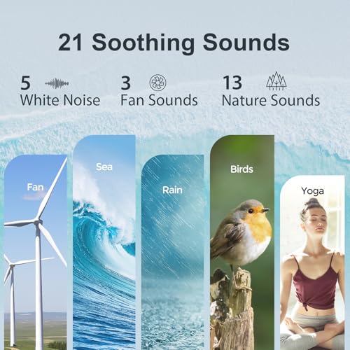 White Noise Sound Machine Alarm Clock with Bluetooth Speaker G270