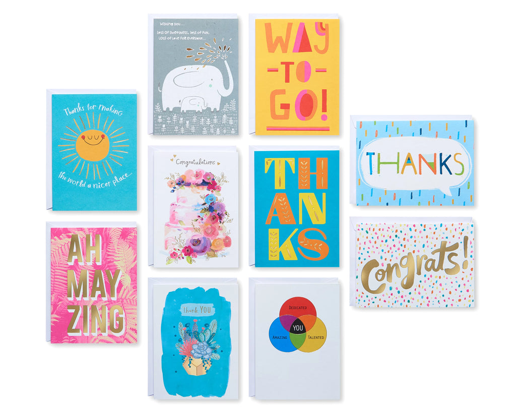 All-Occasion Cards Assortment, Birthday, Thank You & More (40-Count) N210