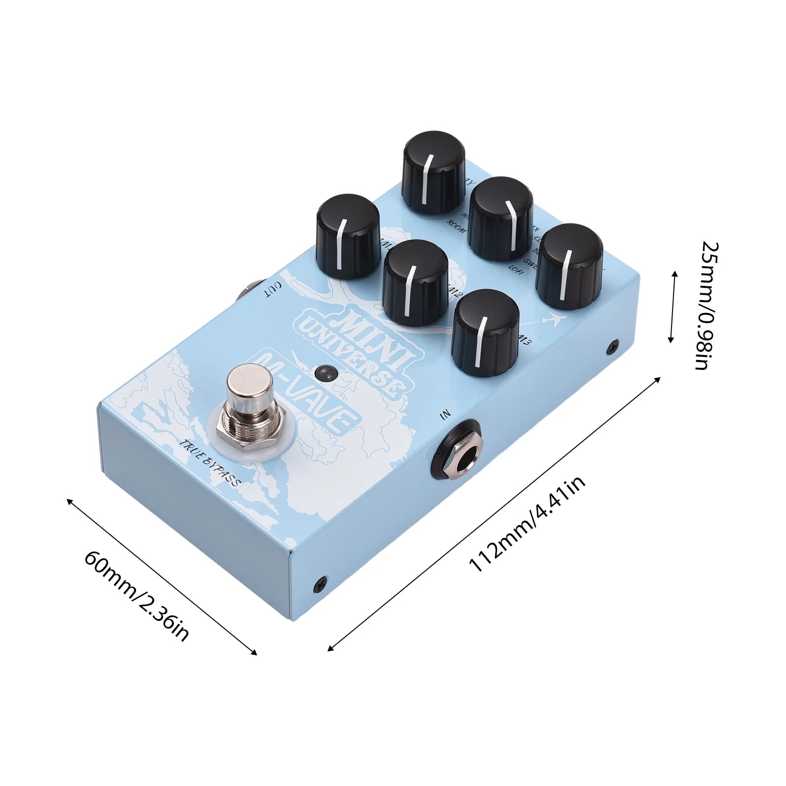 Guitar Effect Pedal 9 Mode Reverb for Guitar Bass M15601