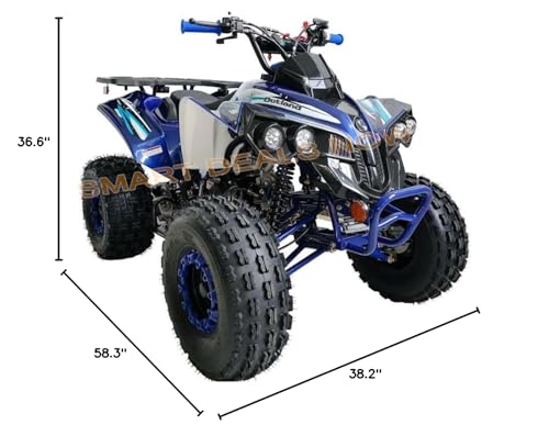 125cc ATV Fully Automatic with Reverse Double Headlights LED Gas 4 Wheeler U53754
