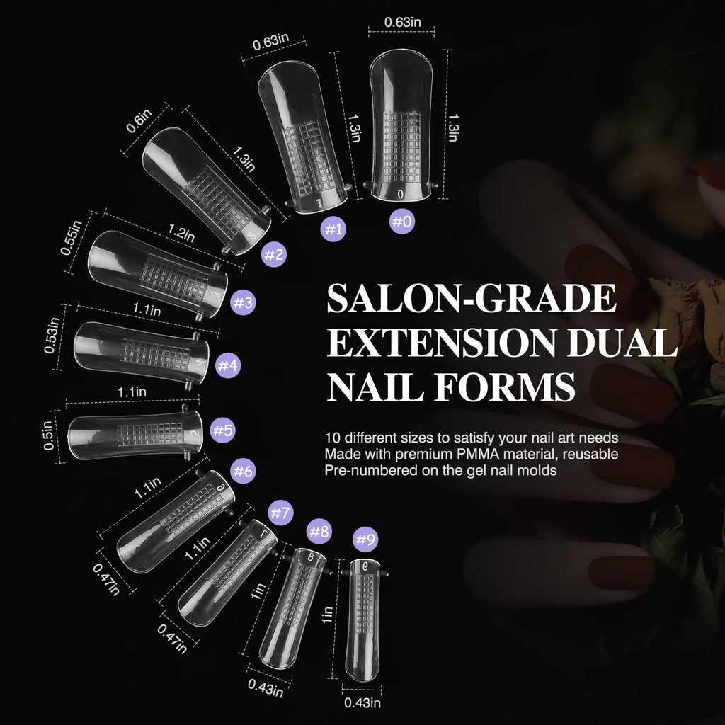 Poly Extension Gel Nail Kit with Nail Lamp, Base and Top Coat M586
