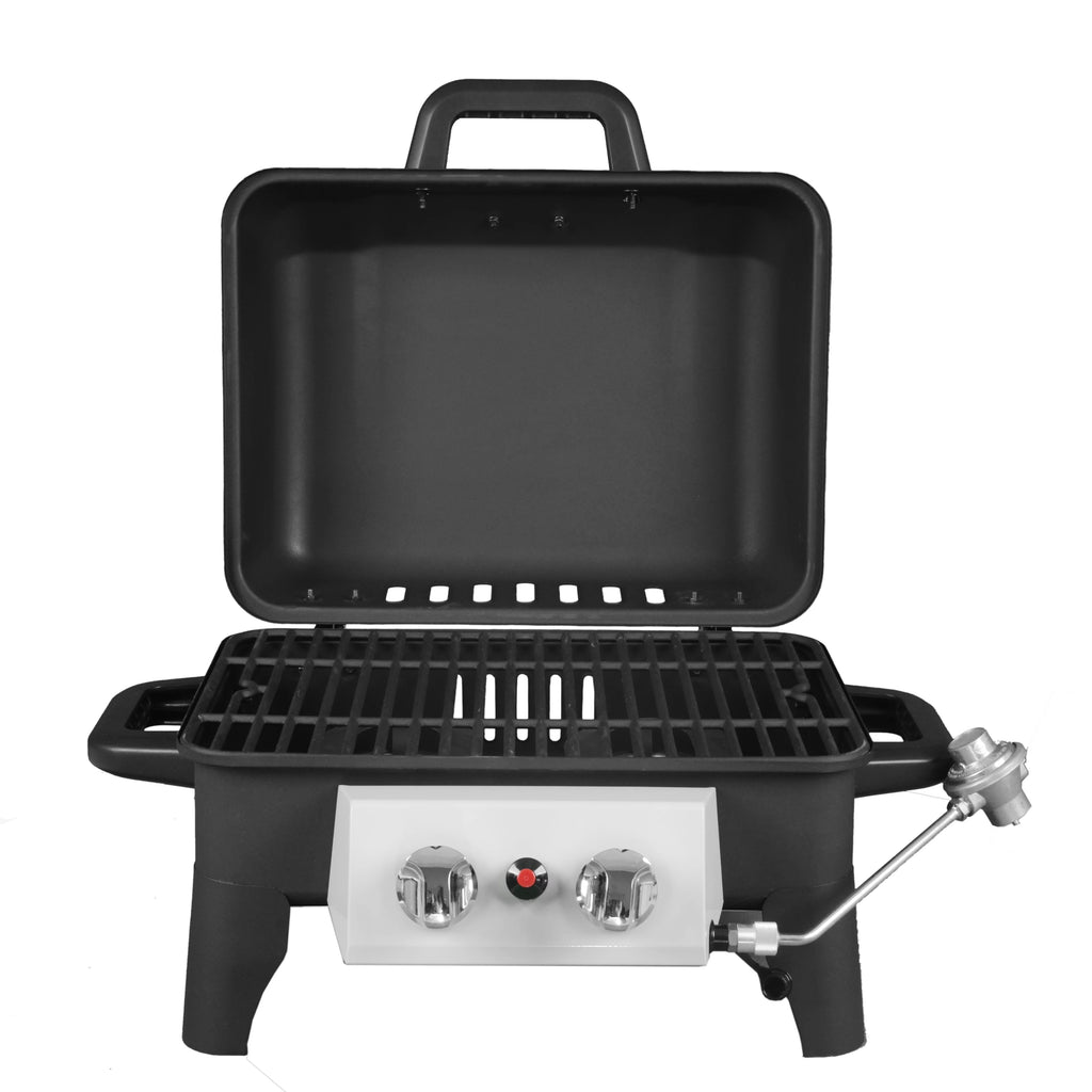 2 Burner Portable Propane Gas Grill, Black W3840