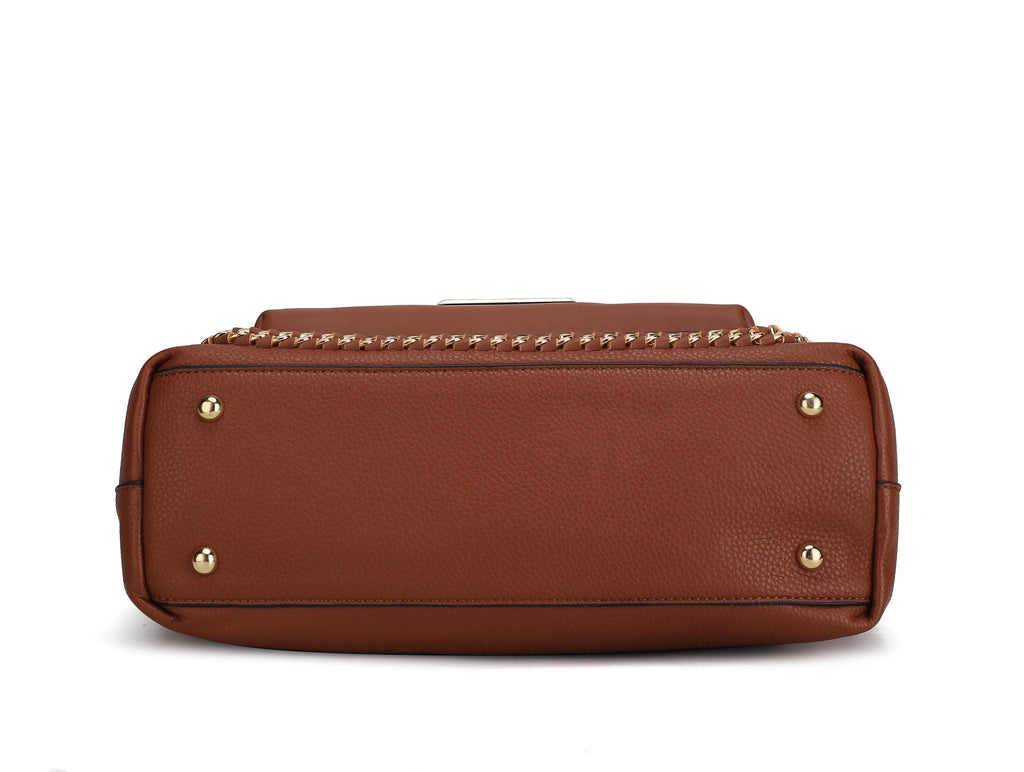 Vegan Leather Women's Shoulder Bag with Crossbody Pouch Z934