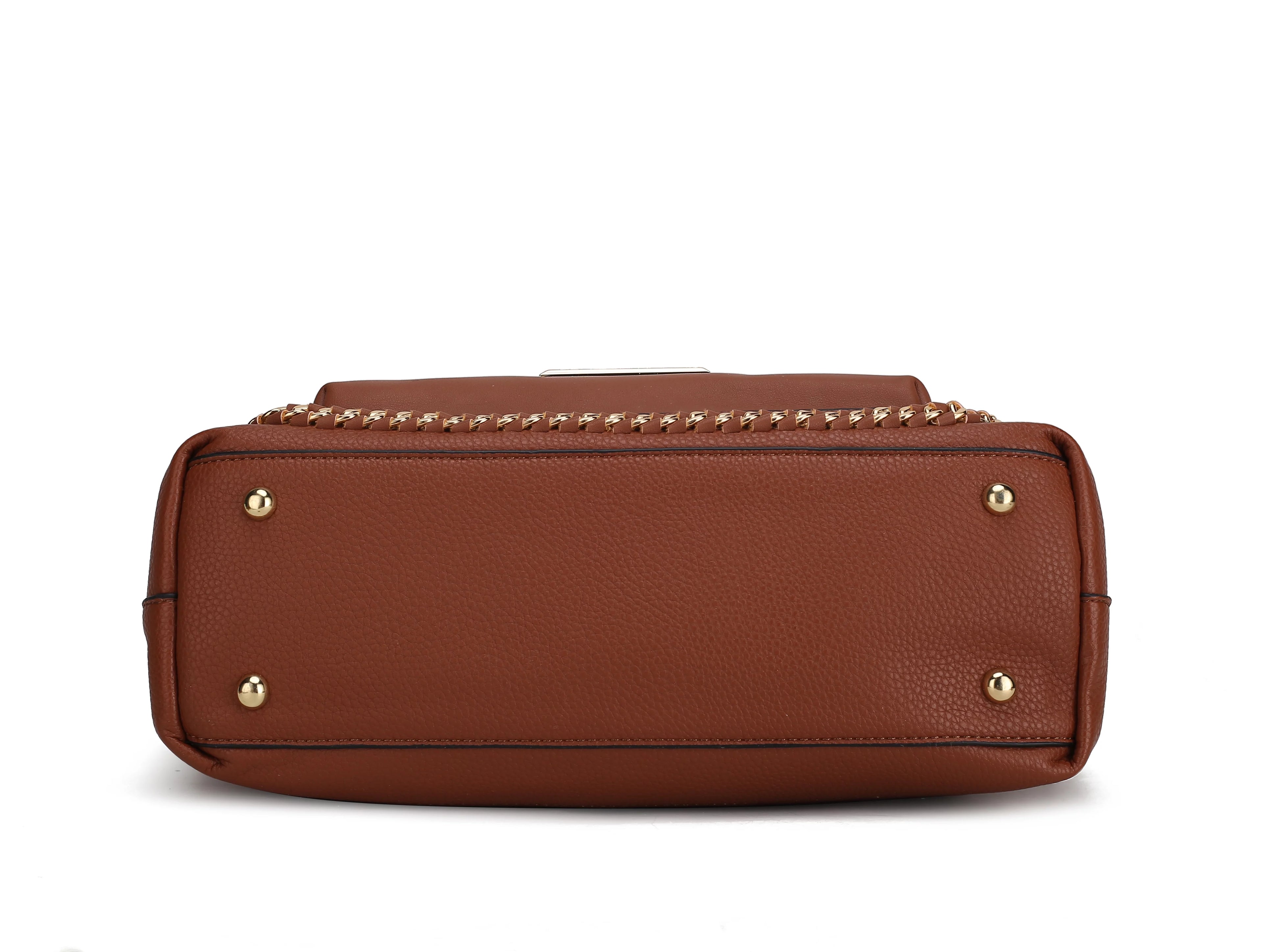 Vegan Leather Women's Shoulder Bag with Crossbody Pouch Z934