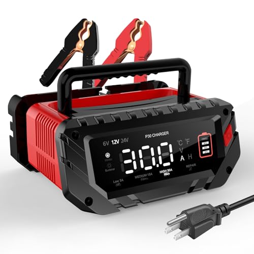 12V 24V 16-Amp Smart Battery Charger for Car Truck Boat Marine D264